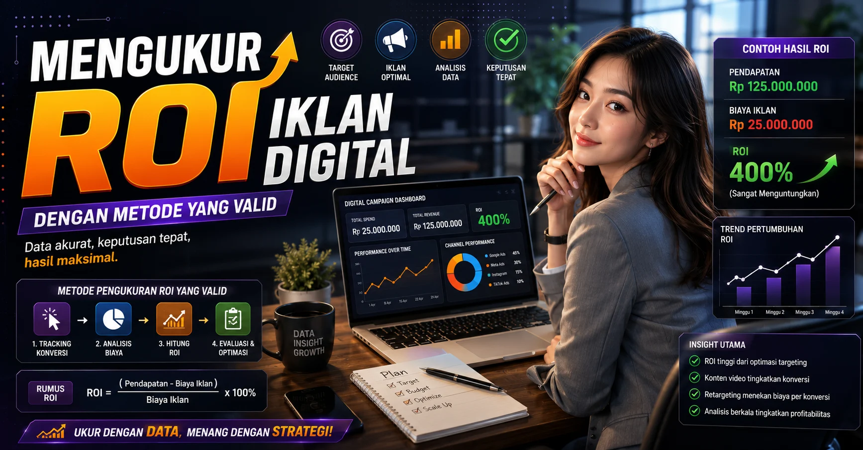 Ilustrasi untuk artikel Mengukur ROI Iklan Digital dengan Metode yang Valid